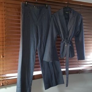 Denim Pants Suit